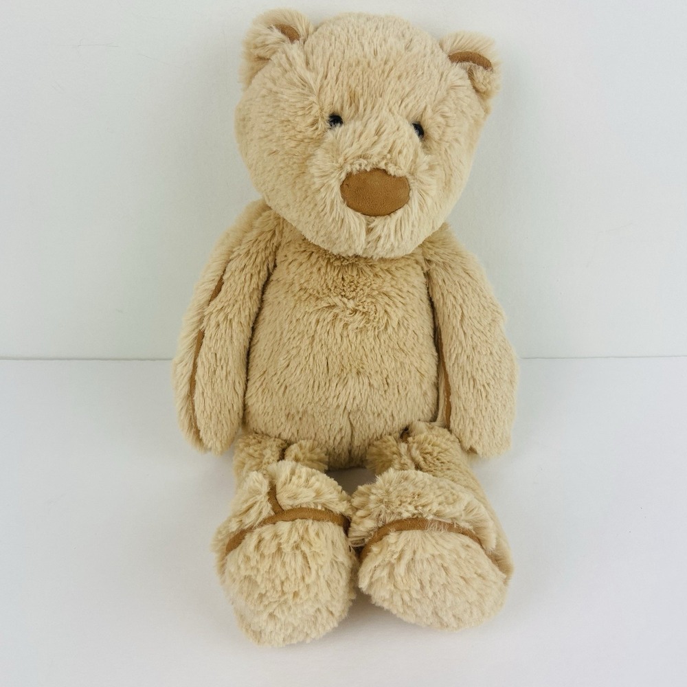 Retired Jellycat Bashful Honey Piper Bear Suede Nose & Trim 15" Stuffed Plush